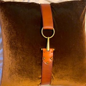 Vince Camuto leather and brass belt